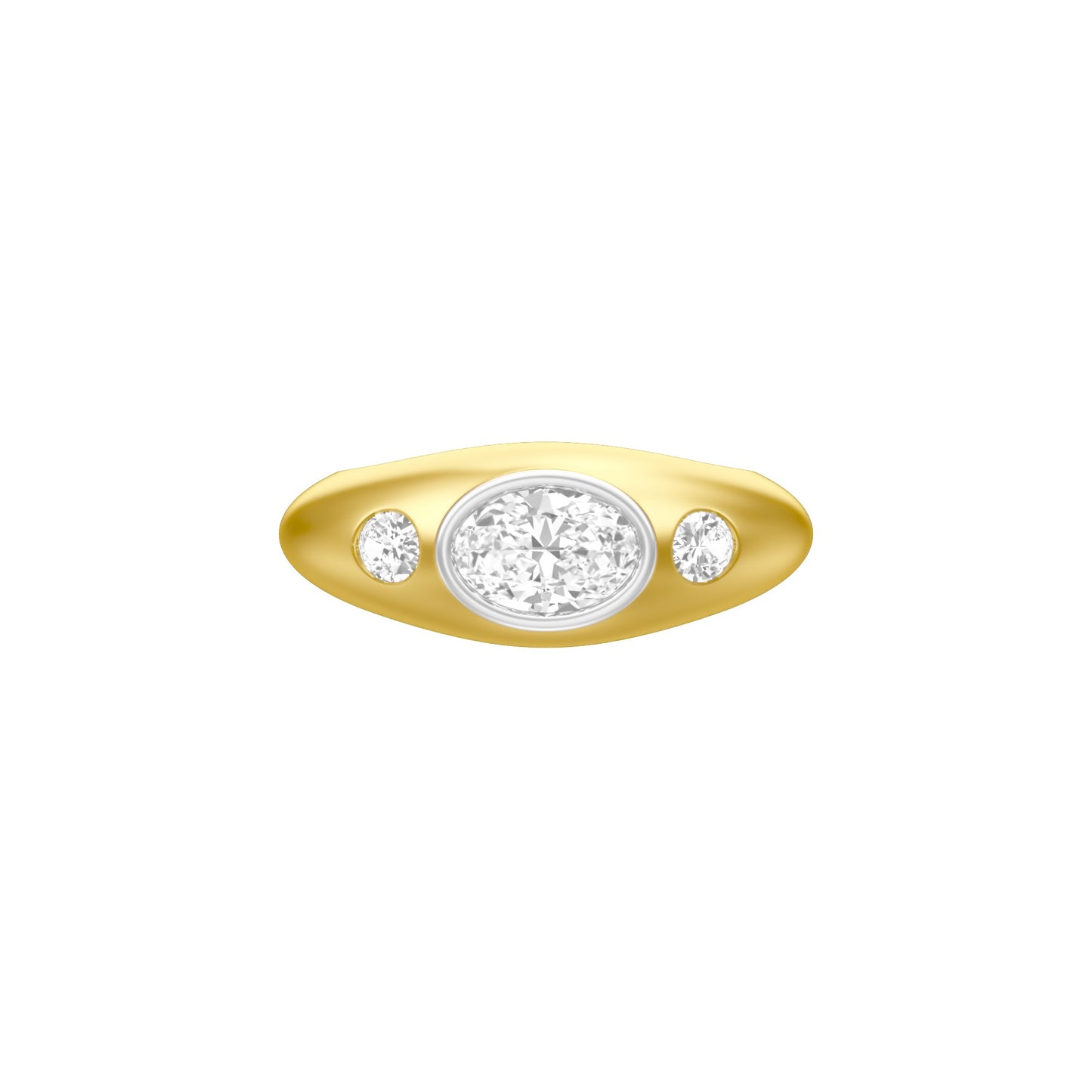The Oval Radiance Diamond Men's Ring