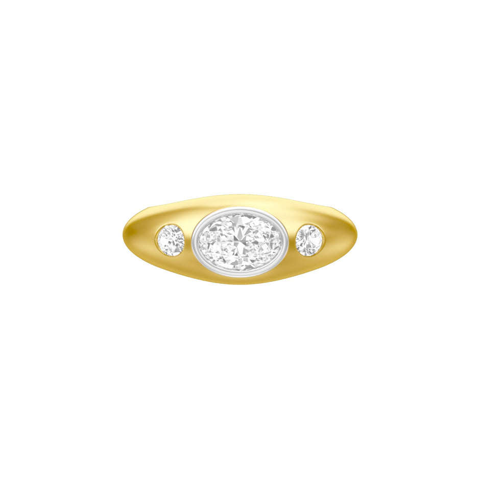 The Oval Radiance Diamond Men's Ring