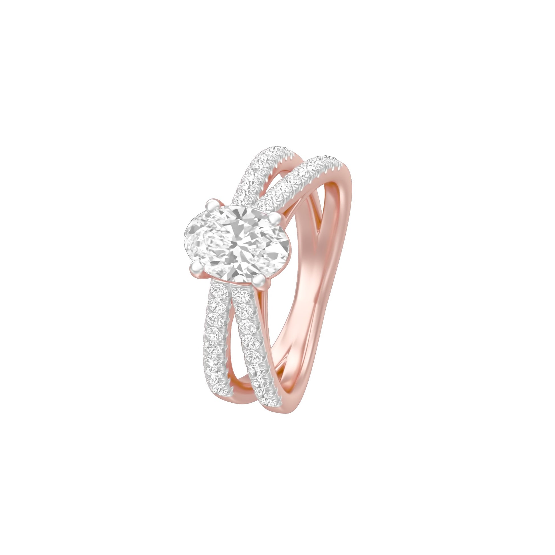 KI-LR00420-OV-100 18 KT / Rose Gold / 18