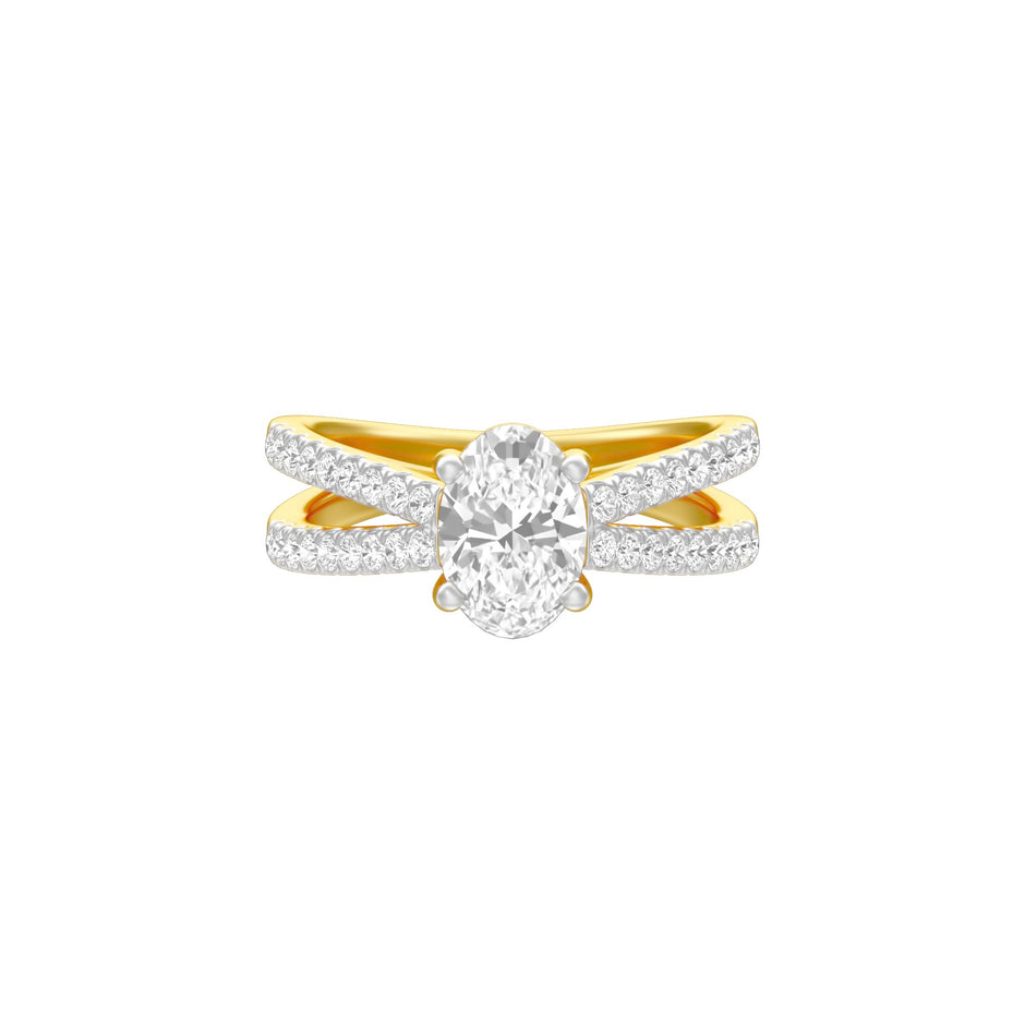 KI-LR00420-OV-100 18 KT / Yellow Gold / 18
