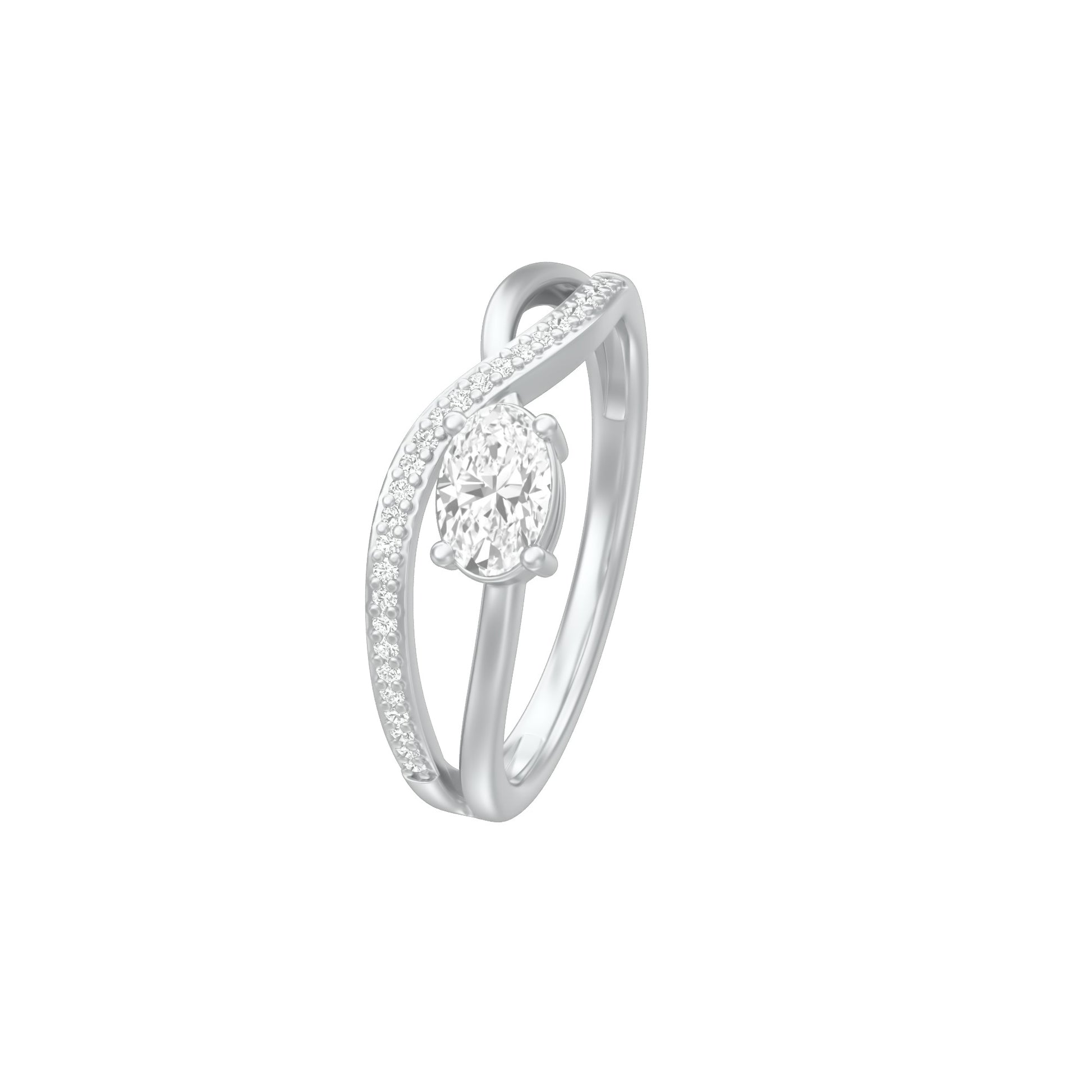 KI-LR00445-035 18 KT / White Gold / 18
