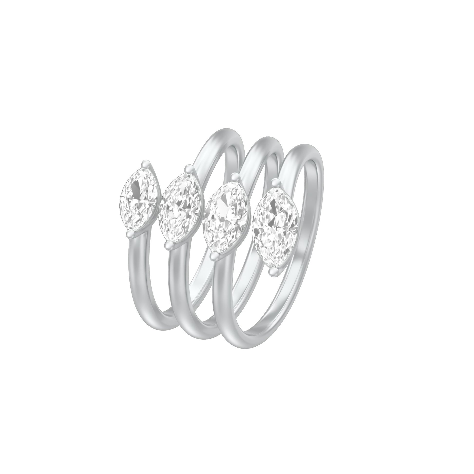 KI-LR01509 18 KT / White Gold / 18