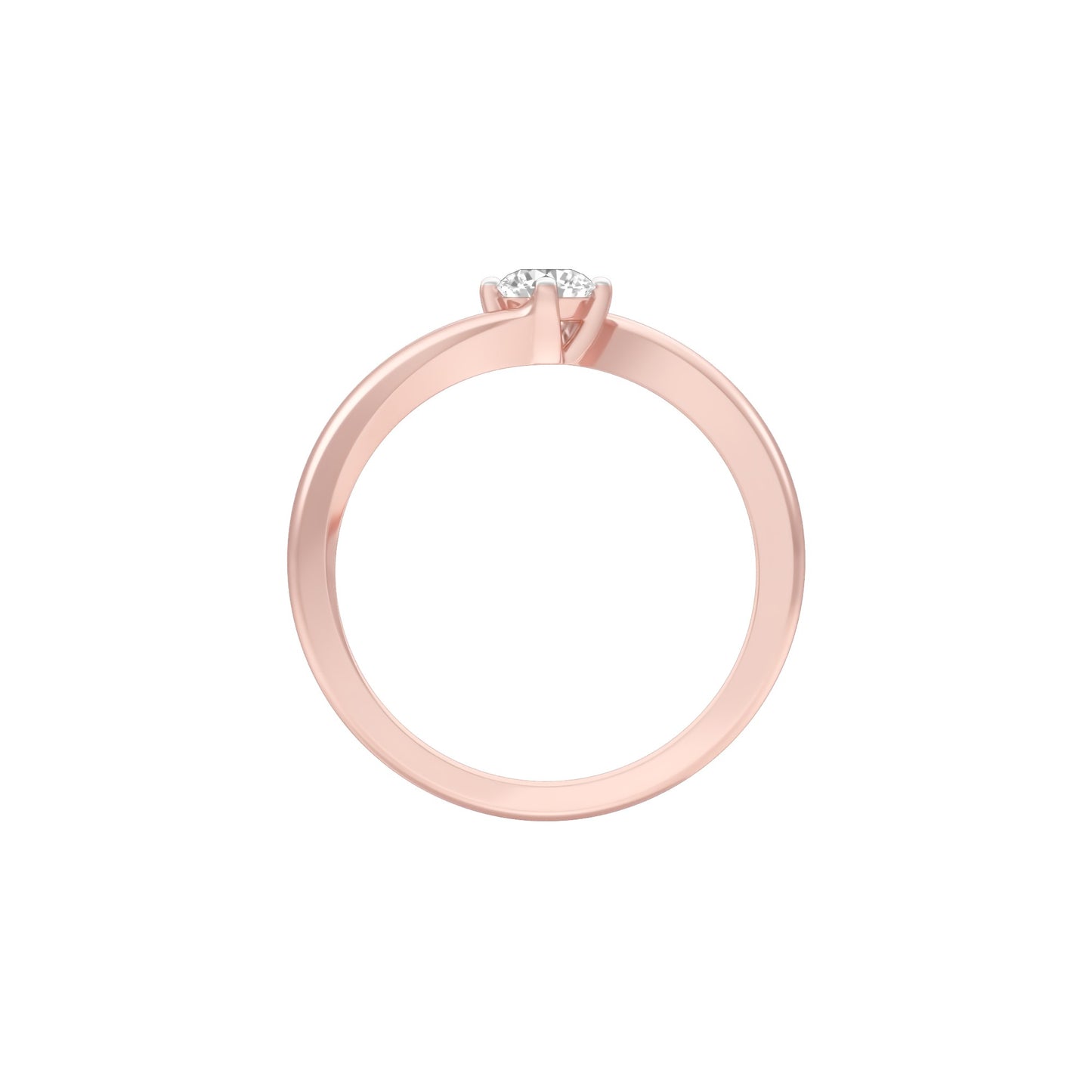 Starlight Embrace Round Diamond Ring 18 KT / Rose Gold / 13