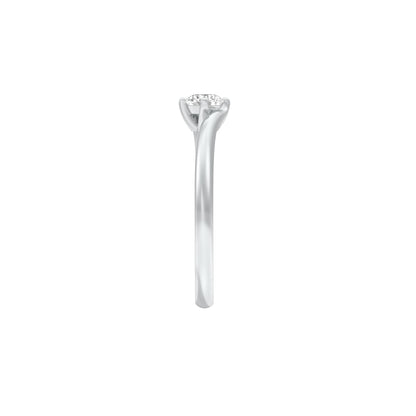 Starlight Embrace Round Diamond Ring 18 KT / White Gold / 13