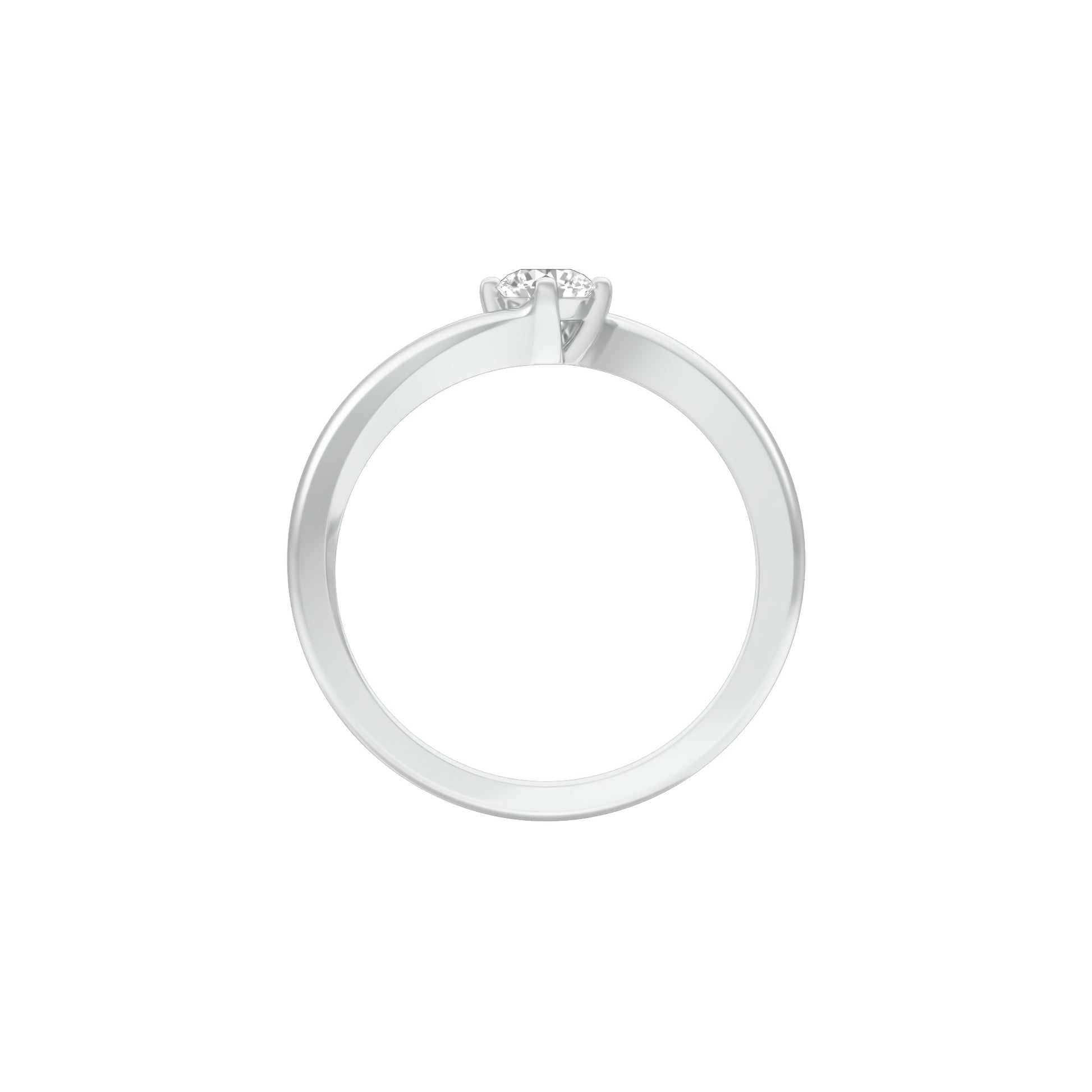 Starlight Embrace Round Diamond Ring 18 KT / White Gold / 13