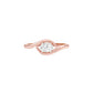 Embrace Oval Bypass Diamond Ring 18 KT / Rose Gold / 13