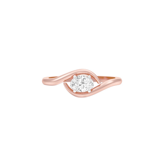 Embrace Oval Bypass Diamond Ring 18 KT / Rose Gold / 13