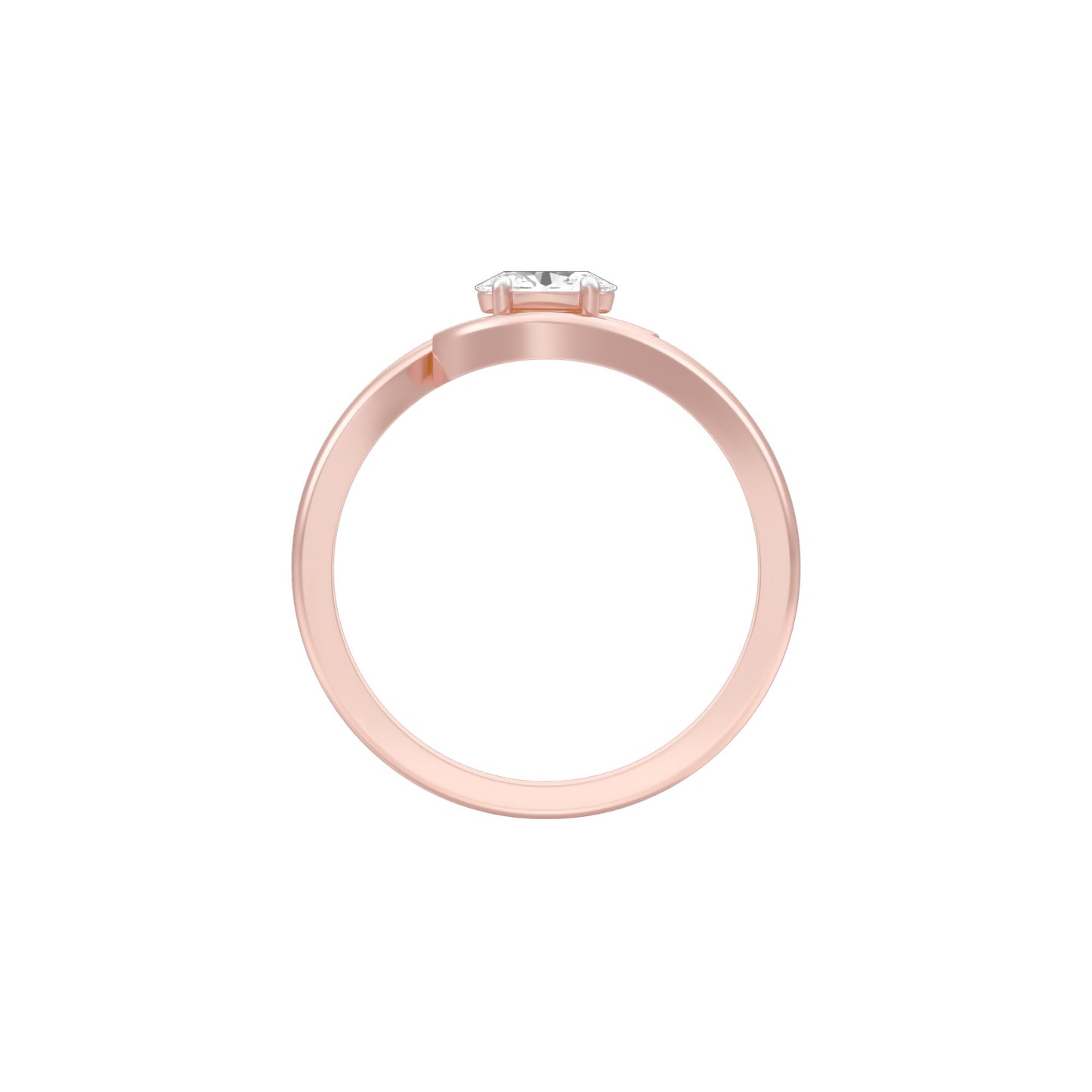 Embrace Oval Bypass Diamond Ring 18 KT / Rose Gold / 13