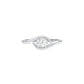 Embrace Oval Bypass Diamond Ring 18 KT / White Gold / 13