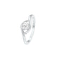 Embrace Oval Bypass Diamond Ring 18 KT / White Gold / 13