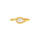 Embrace Oval Bypass Diamond Ring 18 KT / Yellow Gold / 13