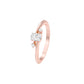 Triple Glam Round Oval Diamond Ring 18 KT / Rose Gold / 13