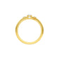Triple Glam Round Oval Diamond Ring 18 KT / Yellow Gold / 13