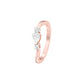 Glazed Bezel Pear Diamond Ring 18 KT / Rose Gold / 13