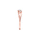 Glazed Bezel Pear Diamond Ring 18 KT / Rose Gold / 13
