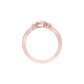 Glazed Bezel Pear Diamond Ring 18 KT / Rose Gold / 13