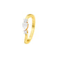 Glazed Bezel Pear Diamond Ring 18 KT / Yellow Gold / 13