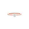 Lowkey Diva Round Diamond Ring 18 KT / Rose Gold / 13