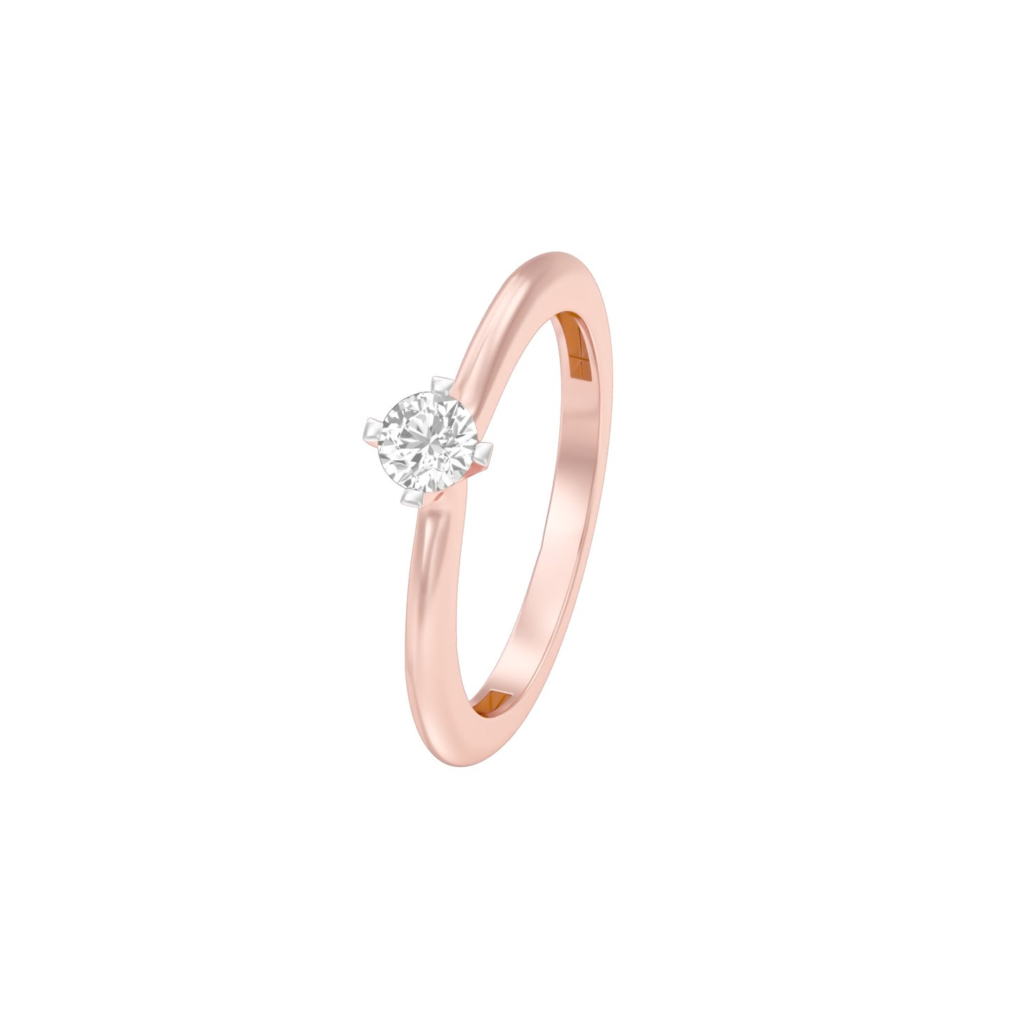 Lowkey Diva Round Diamond Ring 18 KT / Rose Gold / 13