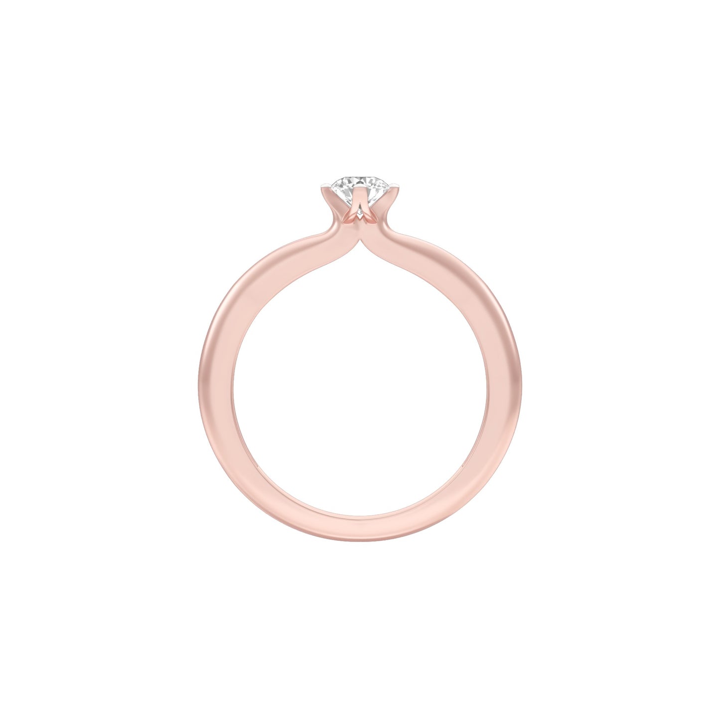 Lowkey Diva Round Diamond Ring 18 KT / Rose Gold / 13