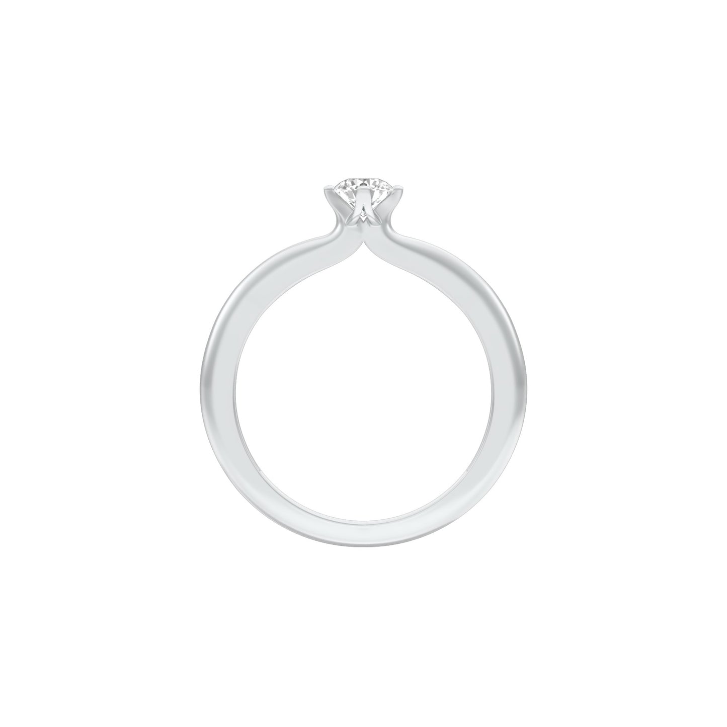 Lowkey Diva Round Diamond Ring 18 KT / White Gold / 13