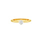 Lowkey Diva Round Diamond Ring 18 KT / Yellow Gold / 13
