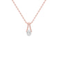 Oval Diamond Bypass Diamond Pendant 18 KT / Rose Gold