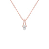 Oval Diamond Bypass Diamond Pendant 18 KT / Rose Gold