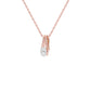 Oval Diamond Bypass Diamond Pendant 18 KT / Rose Gold