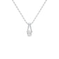 Oval Diamond Bypass Diamond Pendant 18 KT / White Gold