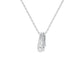 Oval Diamond Bypass Diamond Pendant 18 KT / White Gold