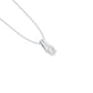 Oval Diamond Bypass Diamond Pendant 18 KT / White Gold
