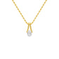 Oval Diamond Bypass Diamond Pendant 18 KT / Yellow Gold