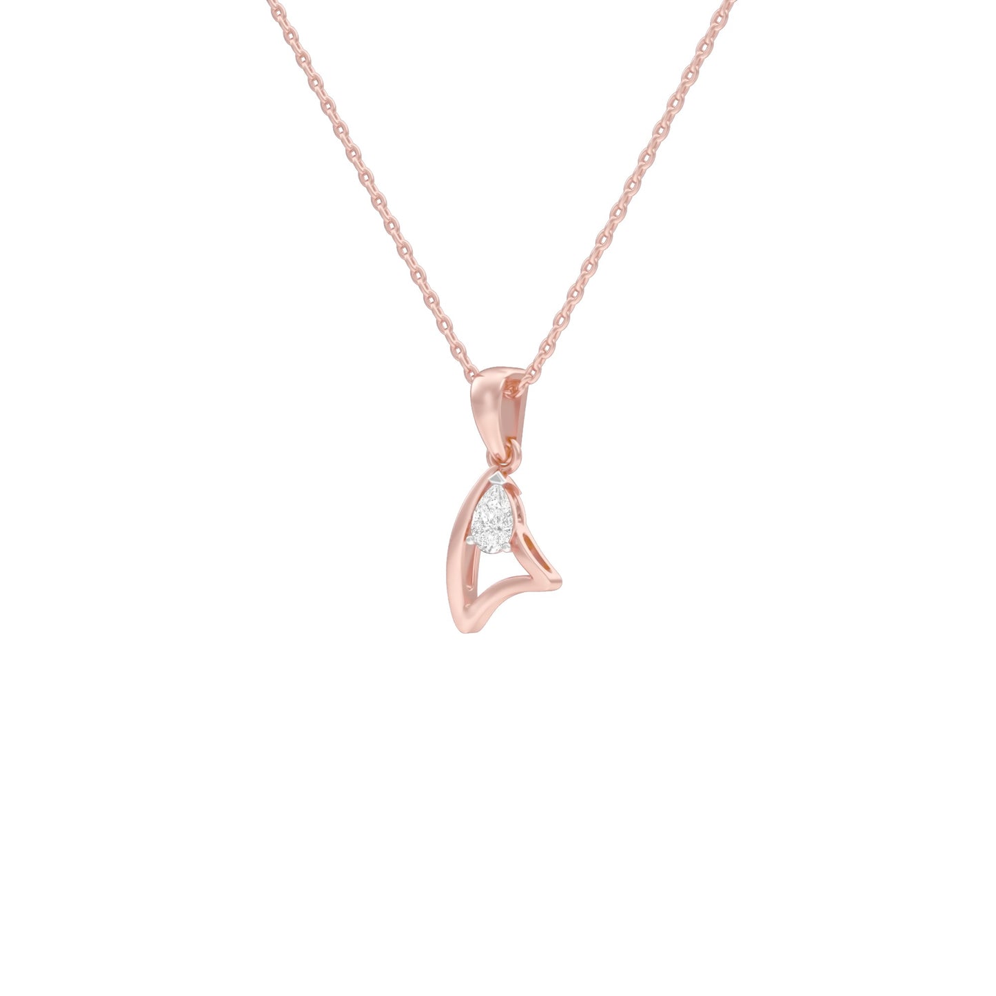 The  Pearlescent Shine Diamond Pendant 18 KT / Rose Gold