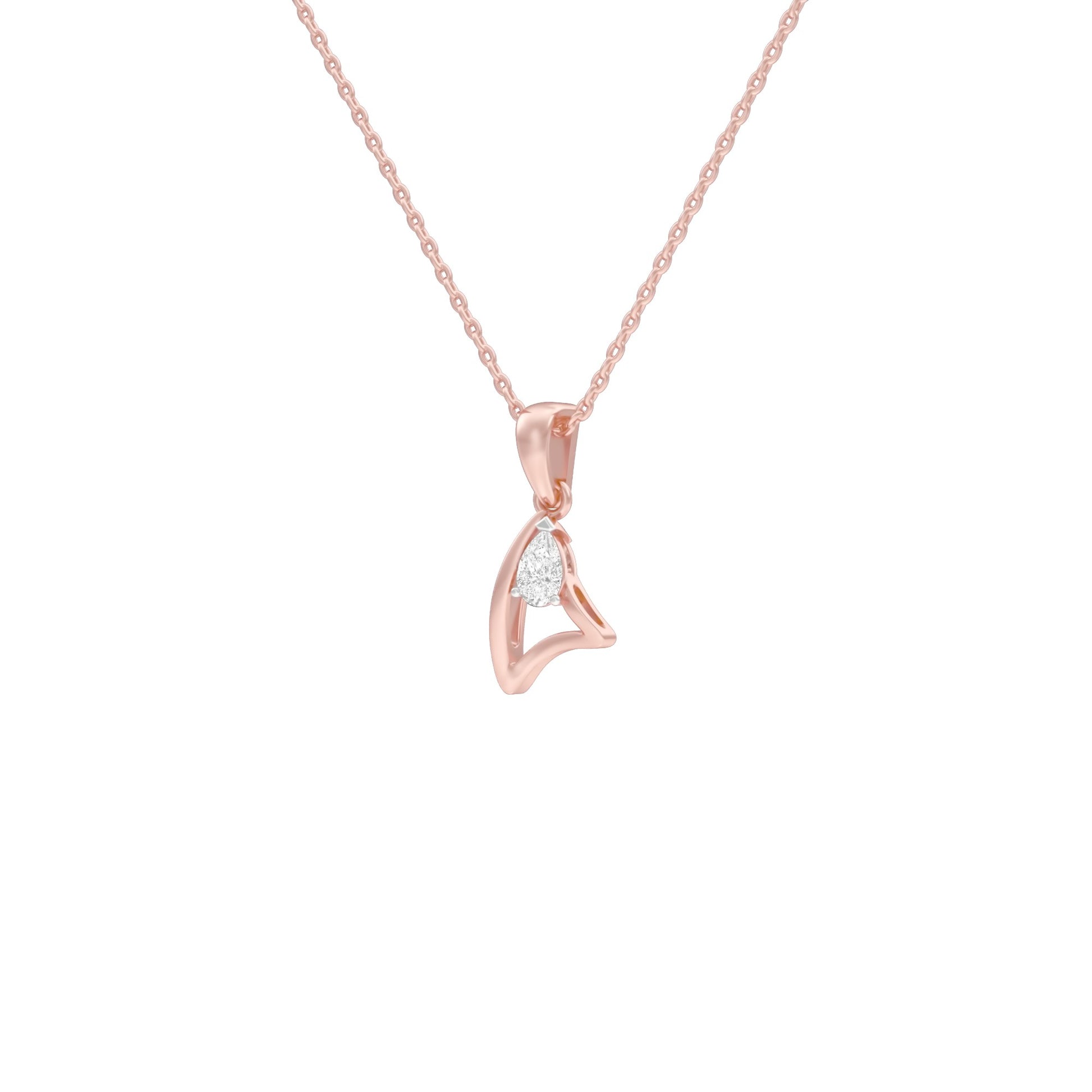 The  Pearlescent Shine Diamond Pendant 18 KT / Rose Gold