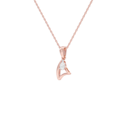 The  Pearlescent Shine Diamond Pendant 18 KT / Rose Gold