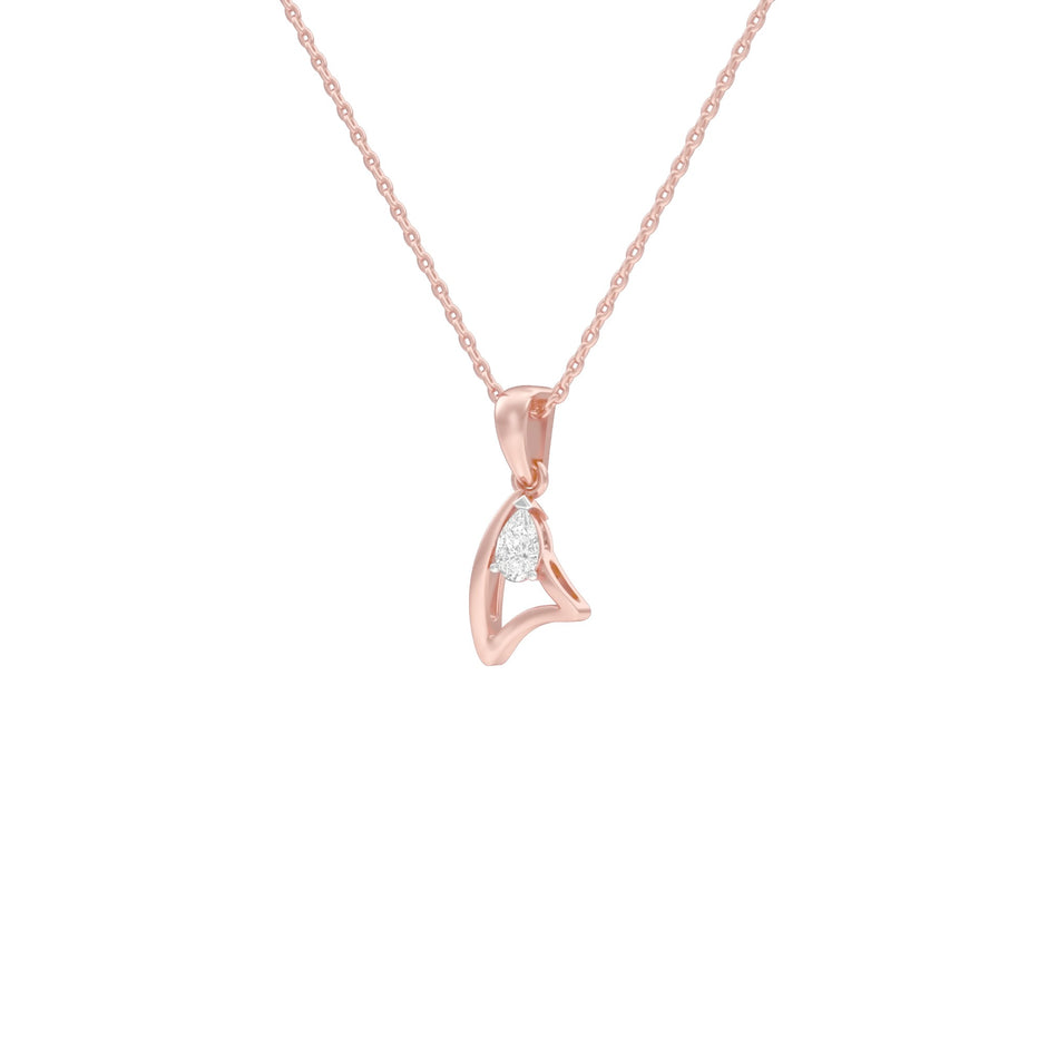 The  Pearlescent Shine Diamond Pendant 18 KT / Rose Gold