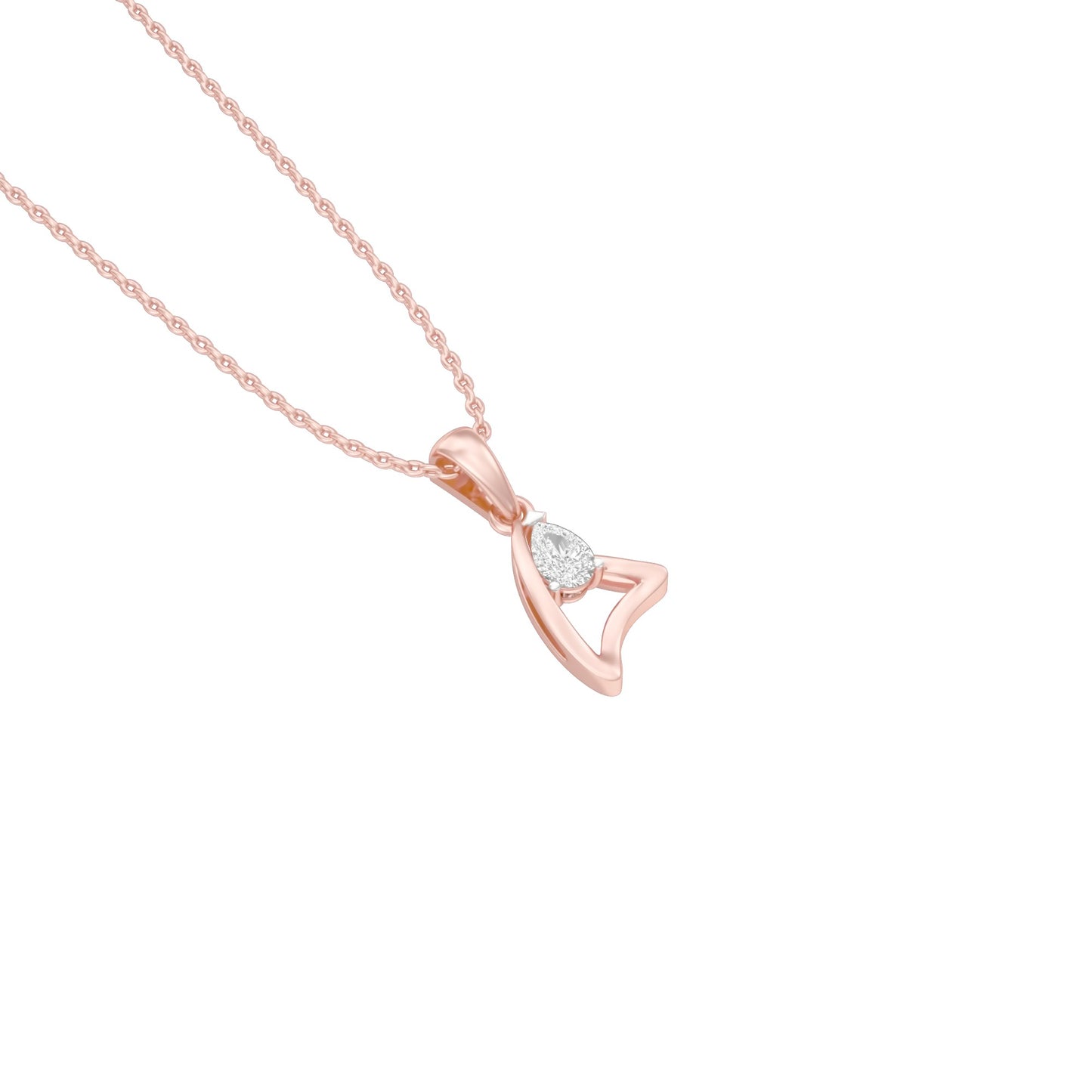 The  Pearlescent Shine Diamond Pendant 18 KT / Rose Gold