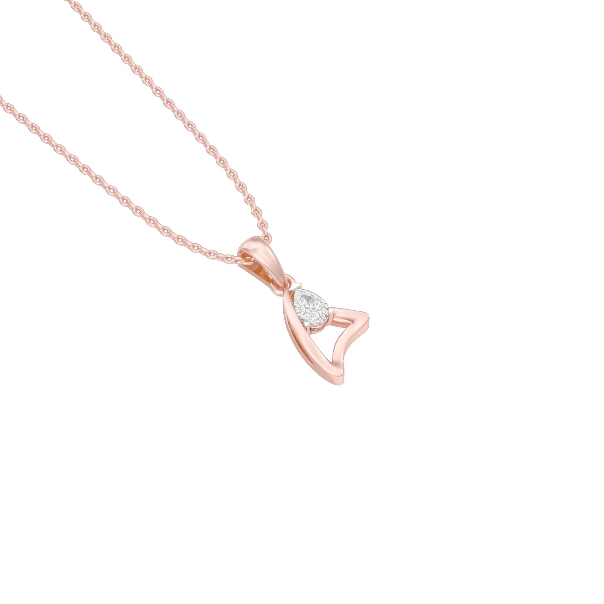 The  Pearlescent Shine Diamond Pendant 18 KT / Rose Gold