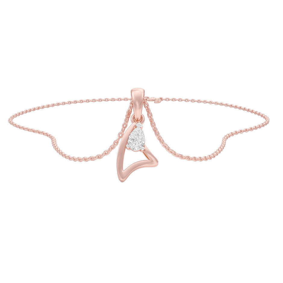 The  Pearlescent Shine Diamond Pendant 18 KT / Rose Gold
