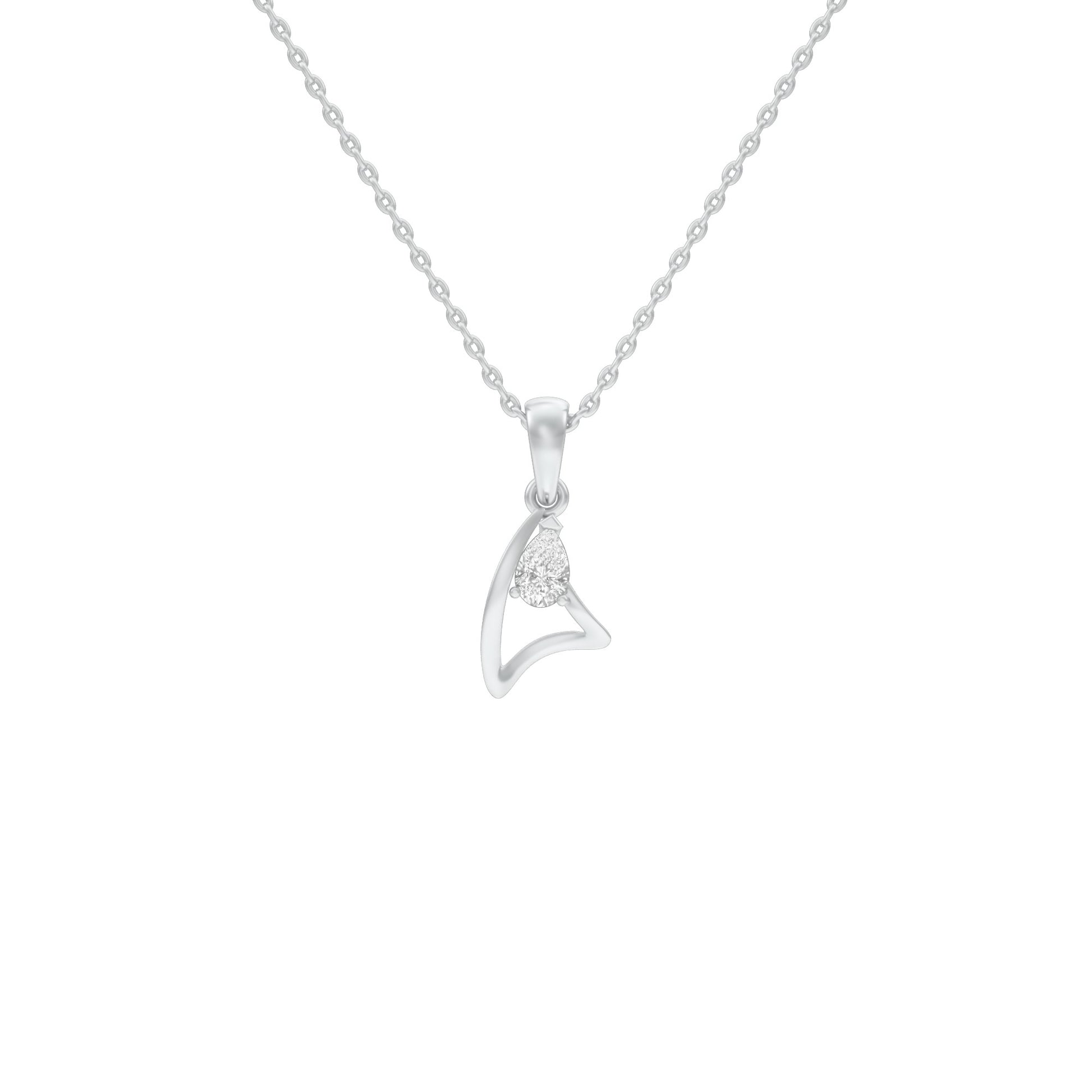 The  Pearlescent Shine Diamond Pendant 18 KT / White Gold