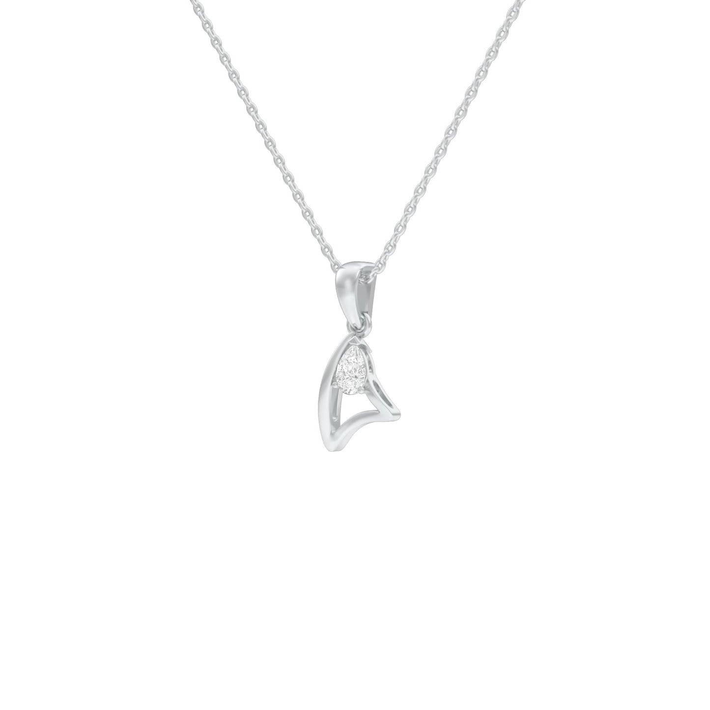 The  Pearlescent Shine Diamond Pendant 18 KT / White Gold