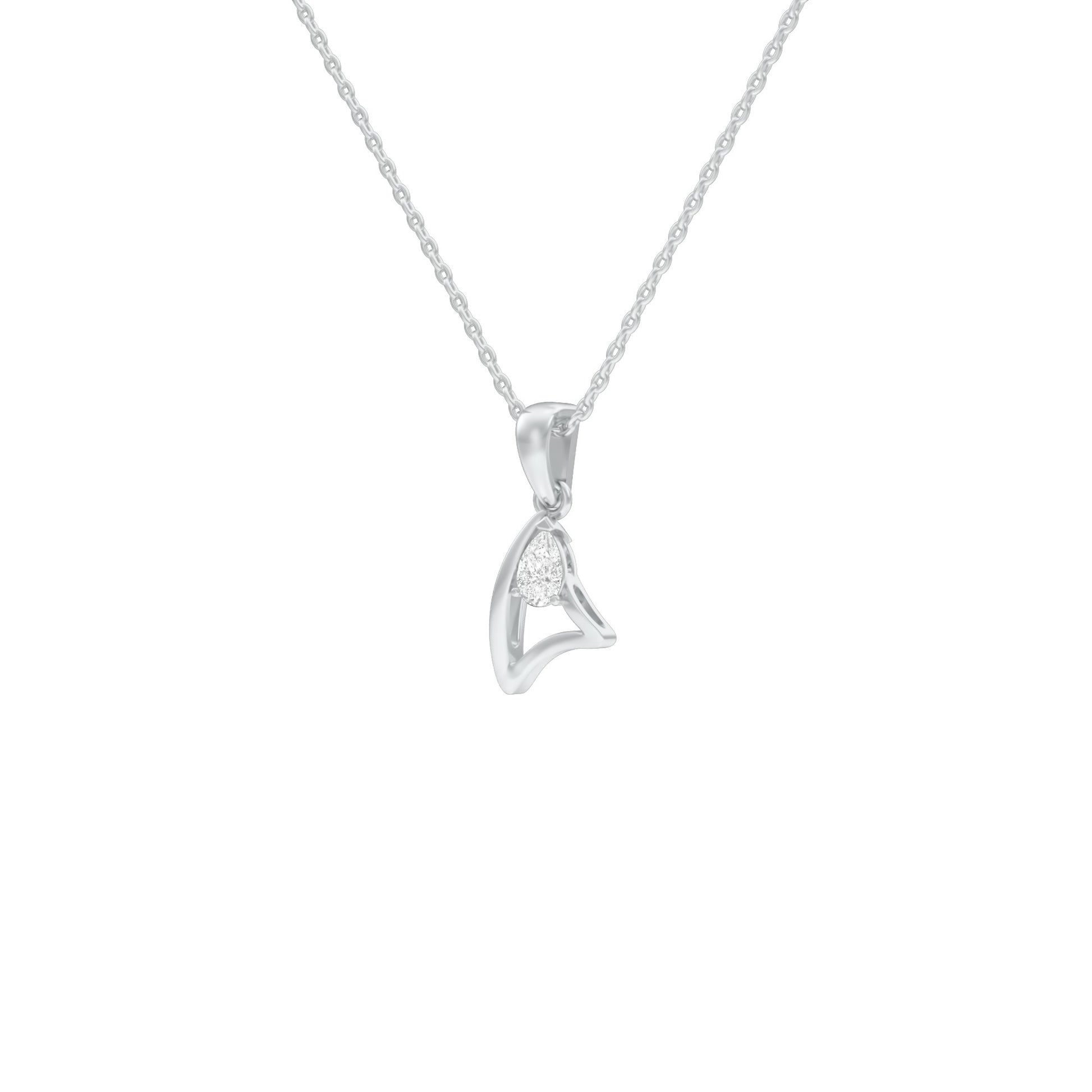 The  Pearlescent Shine Diamond Pendant 18 KT / White Gold