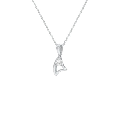 The  Pearlescent Shine Diamond Pendant 18 KT / White Gold
