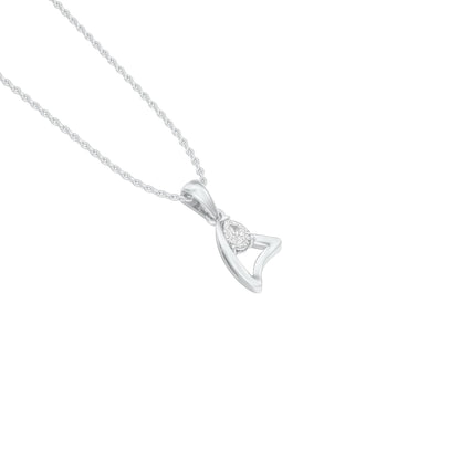 The  Pearlescent Shine Diamond Pendant 18 KT / White Gold