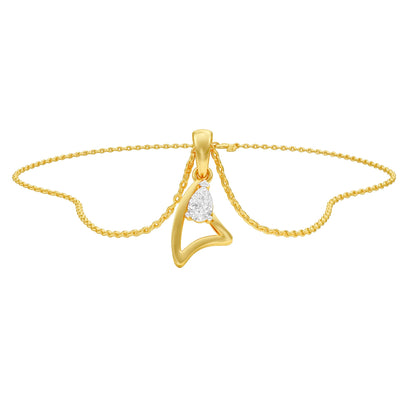 The  Pearlescent Shine Diamond Pendant 18 KT / Yellow Gold