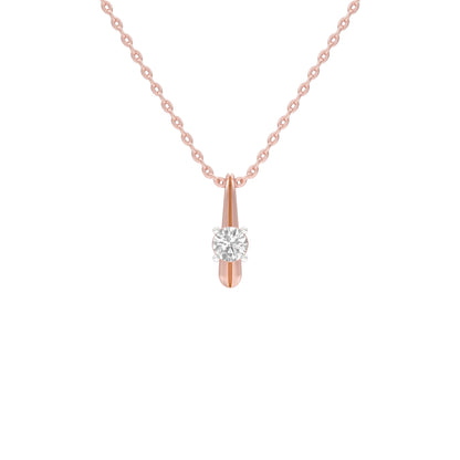 Pinpoint Glam Round Diamond Pendant 18 KT / Rose Gold