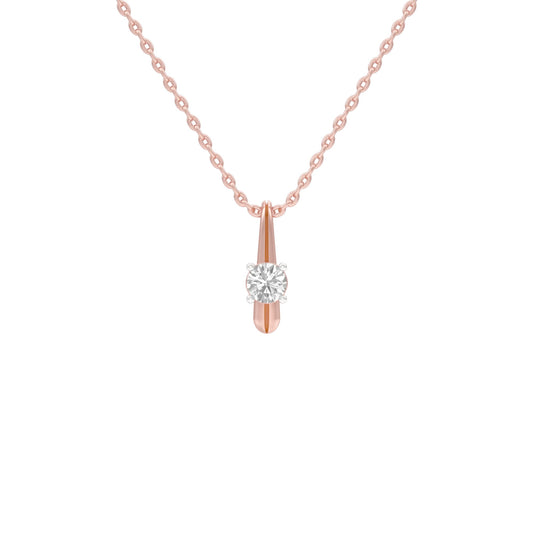 Pinpoint Glam Round Diamond Pendant 18 KT / Rose Gold