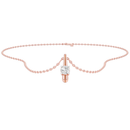 Pinpoint Glam Round Diamond Pendant 18 KT / Rose Gold