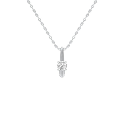 Pinpoint Glam Round Diamond Pendant 18 KT / White Gold